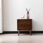 Solid wood bedside table
