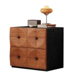 Modern Minimalist Nordic Style Solid Wood European Bread Cabinet