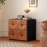 Modern Minimalist Nordic Style Solid Wood European Bread Cabinet
