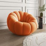 Pumpkin-Shaped Lazy Sofa – Comfortable Lounge Chair for Bedroom and Balcony