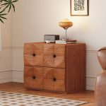 Modern Minimalist Nordic Style Solid Wood European Bread Cabinet