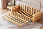 Discover the essence of Nordic style in this stunning wooden bed.