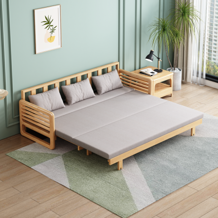 Featuring a timeless design, this sofa showcases the beauty of natural wood.Its cushioned seating offers plush comfort for relaxing moments.Perfect for enhancing both traditional and contemporary decor.