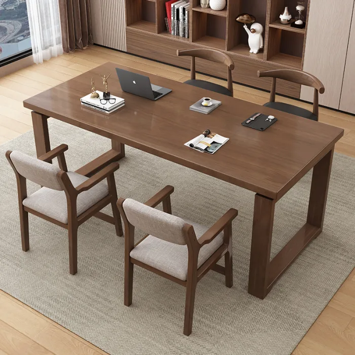 Solid wood dining tables combine durability with natural aesthetics for timeless elegance.