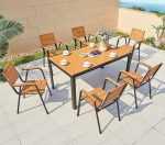  Enjoy meals outdoors with design-forward furniture.