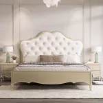American-Style Light Luxury Wooden Bed for Sophisticated Bedroom Decor