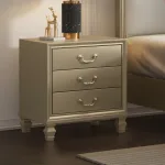American-Style Light Luxury Wooden Bedside Table for Elegant Bedrooms