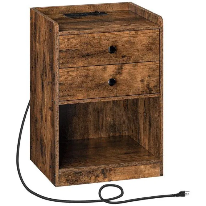 A Nordic modern bedside table, embodying elegance and practicality.
