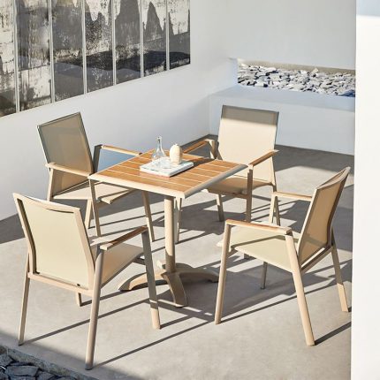 Enjoy meals outdoors with design-forward furniture.