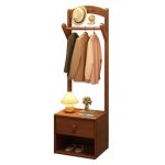 Compact Scandinavian Solid Wood Coat Rack for Stylish Home Organization