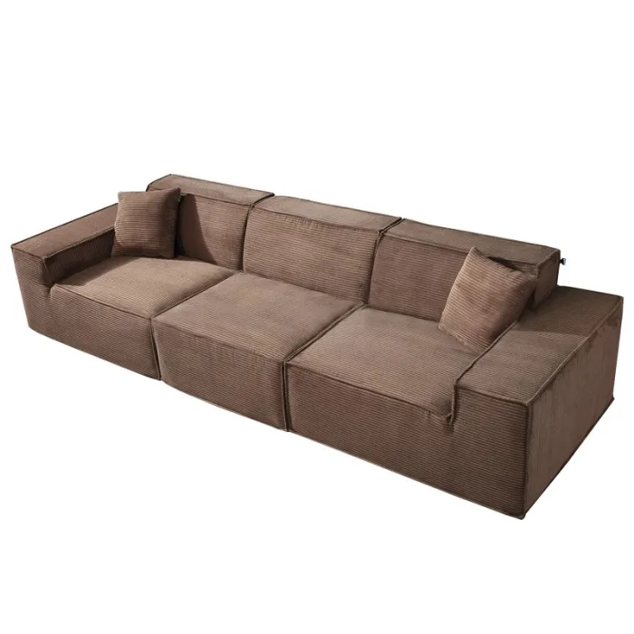Experience Scandinavian coziness with the Nordic-style cushioned sofa.
