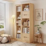 Contemporary Ash Wood Bookshelf for Organized and Stylish Spaces