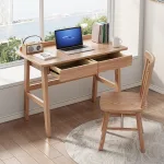 Contemporary Ash Wood Desk for Efficient Workspaces