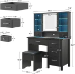 Wall-Mounted Folding Dressing Table​