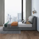 Contemporary Leather Bed for High-End Wholesale Markets