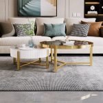 Contemporary Nordic Coffee Table with Ceramic Surface and Metal Frame – Wholesale Ready