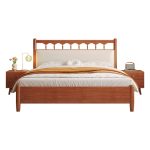 Contemporary Nordic Solid Wood Double Bed – Perfect for Retailers and Wholesalers