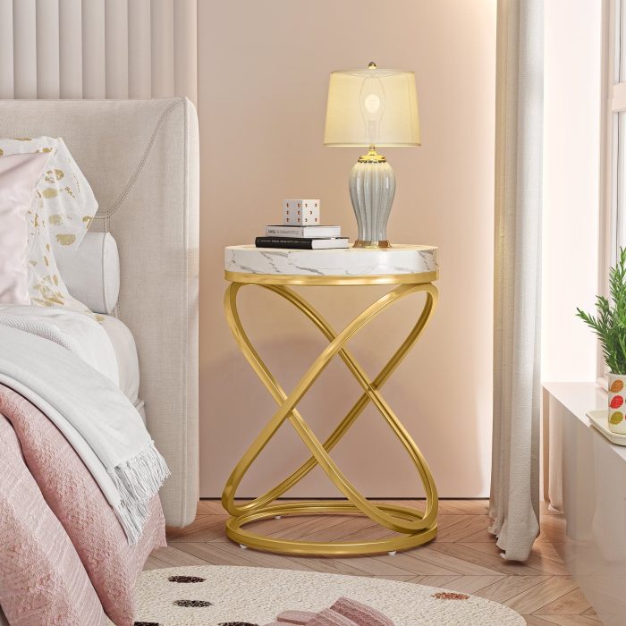 Contemporary Nordic Style Coffee Table with Ceramic Surface and Metal Legs