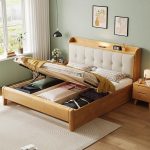 Contemporary Scandinavian Solid Wood Double Bed for Wholesale Orders