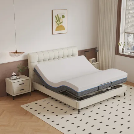 Contemporary Smart Electric Bed with Adjustable Features