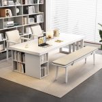 Contemporary Solid Wood Desk with Scandinavian Minimalism for Home Office