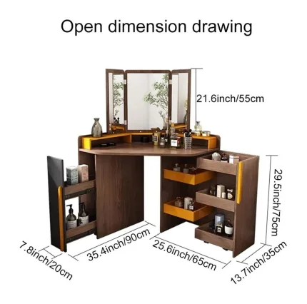 Tropical Wicker Vanity Table​​