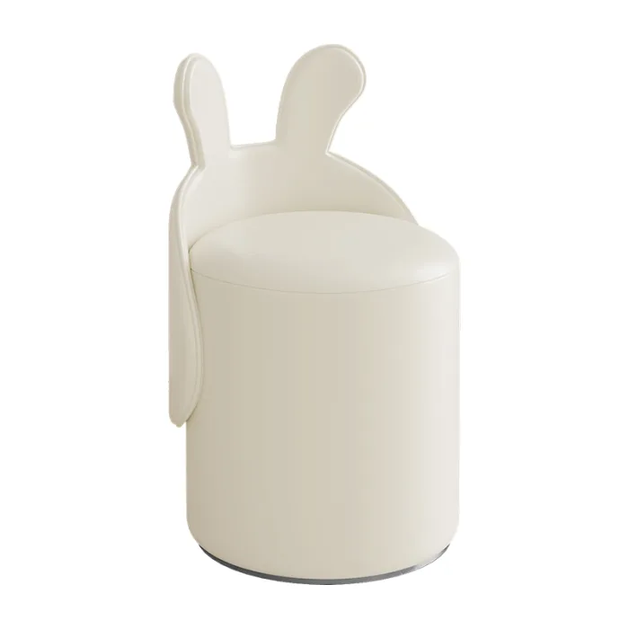 Elegant and cozy vanity stool with solid wood and sponge materials.