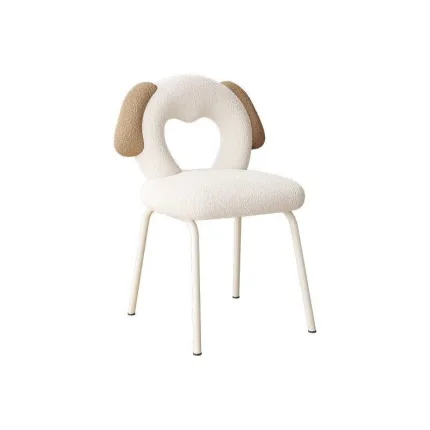 Chic vanity stool with solid wooden frame and soft sponge seat.