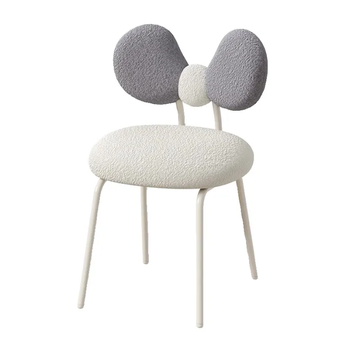 Solid wood vanity stool with plush sponge cushion for added comfort.