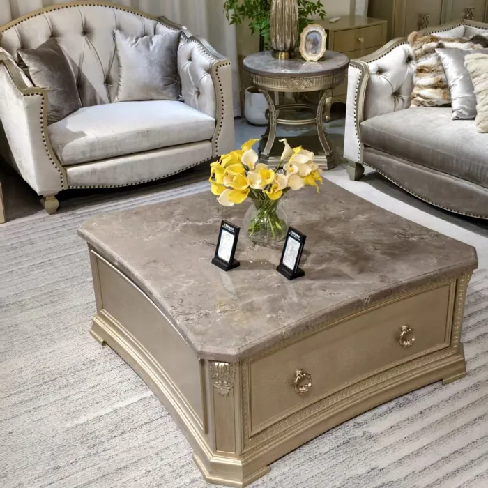 Durable Light Luxury Solid Wood Coffee Table for Global Markets