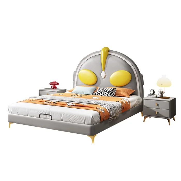 Durable Scandinavian Solid Wood Bed for Kids’ Bedrooms
