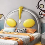 Durable Scandinavian Solid Wood Bed for Kids’ Bedrooms