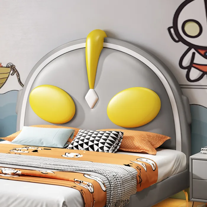 Durable Scandinavian Solid Wood Bed for Kids’ Bedrooms