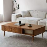 Durable Scandinavian Solid Wood Coffee Table for Stylish Living Rooms