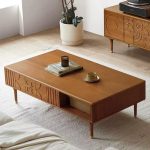 Durable Scandinavian Solid Wood Coffee Table for Stylish Living Rooms