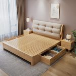 Durable Scandinavian Solid Wood Double Bed for Wholesale Distributors