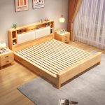 Durable Solid Wood Scandinavian Double Bed for Bulk Orders