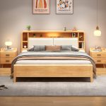 Durable Solid Wood Scandinavian Double Bed for Bulk Orders