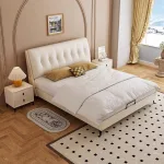 Durable Upholstered Bed with Stylish Minimalist Design