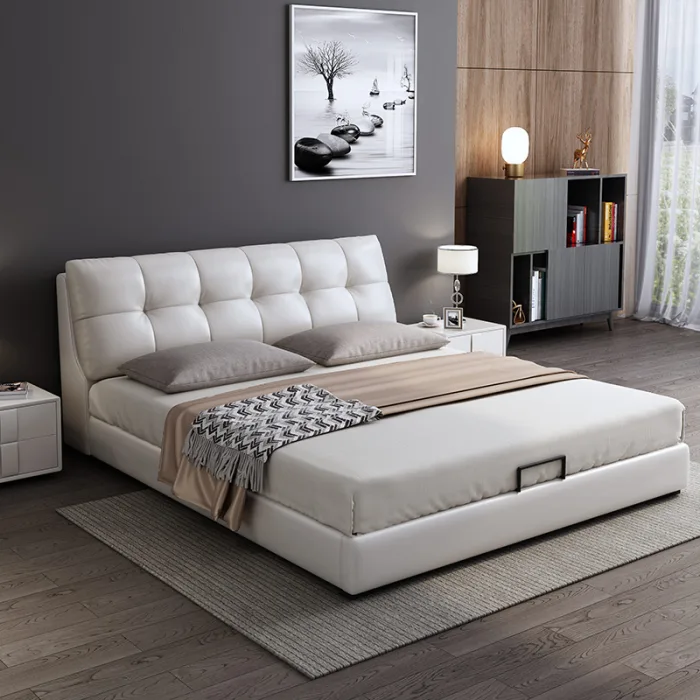 Durable Upholstered Bed with Stylish Minimalist Design