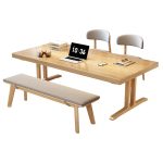 Eco-Friendly Solid Wood Scandinavian Desk for Home and Office Use