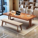 Eco-Friendly Solid Wood Scandinavian Desk for Home and Office Use