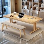 Eco-Friendly Solid Wood Scandinavian Desk for Home and Office Use