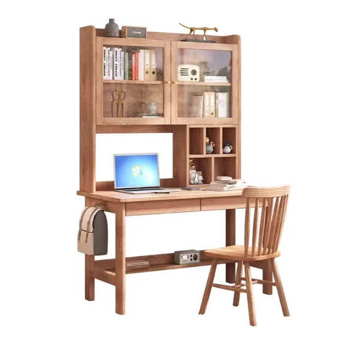 Elegant Ash Wood Desk with Minimalist Design for Modern Interiors