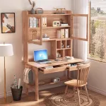 Elegant Ash Wood Desk with Minimalist Design for Modern Interiors