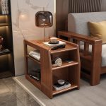 Elegant Scandinavian Design Solid Wood Living Room Side Cabinet