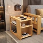 Elegant Scandinavian Design Solid Wood Living Room Side Cabinet