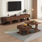 Elegant Scandinavian Solid Wood Coffee Table for Home and Office Spaces