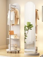 Elegant Scandinavian Solid Wood Full-Length Mirror for Modern Homes