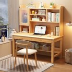 Elegant Solid Wood Scandinavian Computer Desk for Efficient Home Workspaces